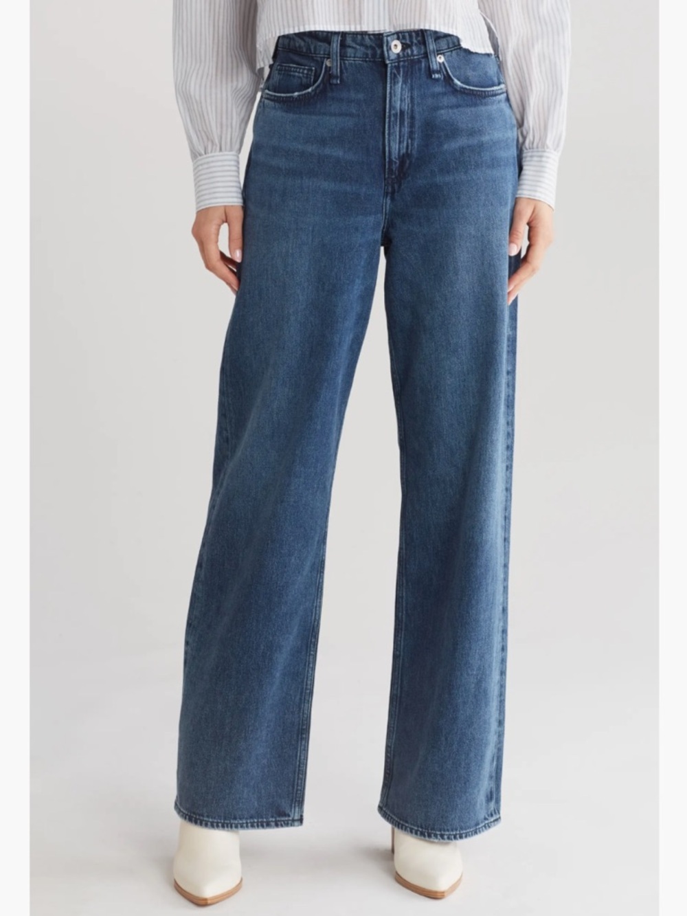 rag & bone Logan Mid Rise Wide Leg Jeans in Charlock NWT